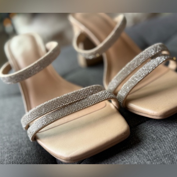 a new day Shoes - A New Day Sparkly Strappy Heels WORN ONCE